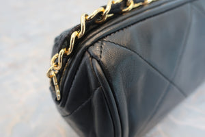 CHANEL/シャネル ココマークフリンジチェーンショルダーバッグ ラムスキン ブラック/ゴールド金具 ショルダーバッグ 700060286