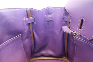 HERMES／エルメス バーキン25 ヴォースイフト ウルトラバイオレット □N刻印 ハンドバッグ 700040060