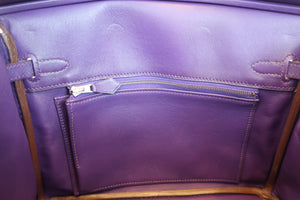 HERMES／エルメス バーキン25 ヴォースイフト ウルトラバイオレット □N刻印 ハンドバッグ 700040060