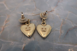 CHANEL Camelia Heart earring Gold plate Gold Earring 600050100