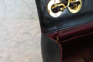 CHANEL/シャネル 中マトラッセシングルフラップチェーンショルダーバッグ ラムスキン ブラック/ゴールド金具 ショルダーバッグ 700080010