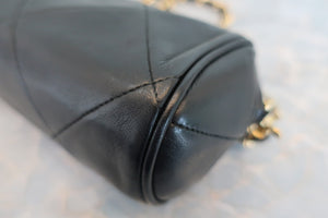 CHANEL/シャネル ココマークフリンジチェーンショルダーバッグ ラムスキン ブラック/ゴールド金具 ショルダーバッグ 700060286