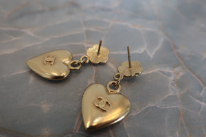 CHANEL Camelia Heart earring Gold plate Gold Earring 600050100