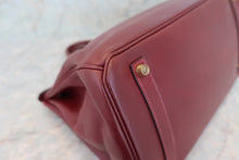 将图片加载到图库查看器，HERMES BIRKIN 35 Graine Lisse leather Rouge H □F刻印 Hand bag 600020021
