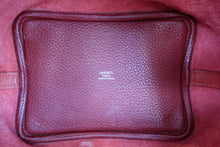 将图片加载到图库查看器，HERMES PICOTIN LOCK TOUCH PM Clemence leather/Swift leather Rouge H/Brique T刻印 Hand bag 600120044
