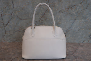 HERMES／エルメス ボリード27 ヴォーエプソン ホワイト □K刻印 ショルダーバッグ 700030248