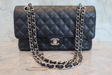 将图片加载到图库查看器，CHANEL/香奈儿 CF 双盖 链条包 Caviar skin Black/Silver hadware(黑色/銀色金属) 肩背包 800090061
