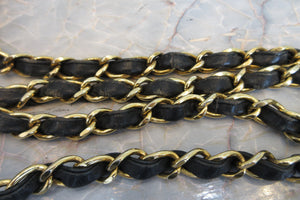 CHANEL/シャネル デカマトラッセシングルフラップチェーンショルダーバッグ ラムスキン ブラック/ゴールド金具 ショルダーバッグ 700080220