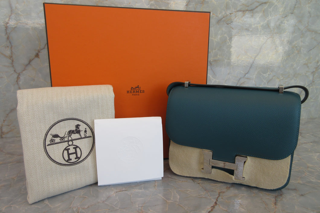 HERMES／エルメス コンスタンス3 ミニ エバーカラー ヴェールボスフォール D刻印 ショルダーバッグ 700050270