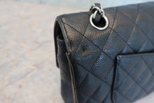 将图片加载到图库查看器，CHANEL/香奈儿 CF 双盖 链条包 Caviar skin Black/Silver hadware(黑色/銀色金属) 肩背包 800090061
