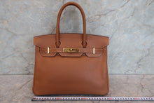 画像をギャラリービューアに読み込む, HERMES／エルメス バーキン30 ヴォーエプソン ゴールド □P刻印 ハンドバッグ 700110097
