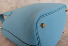 将图片加载到图库查看器，HERMES PICOTIN LOCK PM Clemence leather Blue du nord C刻印 Hand bag 700120243
