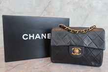 画像をギャラリービューアに読み込む, CHANEL/シャネル ミニマトラッセシングルフラップチェーンショルダーバッグ ラムスキン ブラック/ゴールド金具 ショルダーバッグ 700060132
