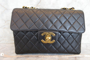 CHANEL/シャネル 中マトラッセシングルフラップチェーンショルダーバッグ ラムスキン ブラック/ゴールド金具 ショルダーバッグ 700080036