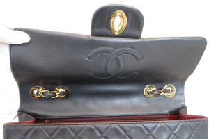 CHANEL/シャネル デカマトラッセシングルフラップチェーンショルダーバッグ ラムスキン ブラック/ゴールド金具 ショルダーバッグ 700080220