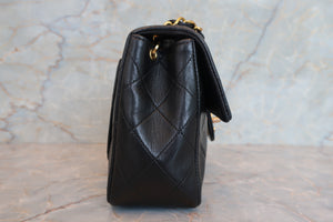 CHANEL/シャネル ミニマトラッセシングルフラップチェーンショルダーバッグ ラムスキン ブラック/ゴールド金具 ショルダーバッグ 700060132