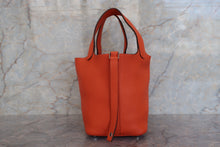 Load image into Gallery viewer, HERMES PICOTIN LOCK PM Clemence leather Feu T Engraving Hand bag 700010202
