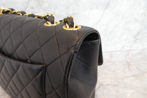 CHANEL/シャネル 中マトラッセシングルフラップチェーンショルダーバッグ ラムスキン ブラック/ゴールド金具 ショルダーバッグ 700080036