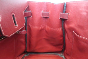 HERMES BIRKIN 35 Graine Lisse leather Rouge H □F刻印 Hand bag 600020021