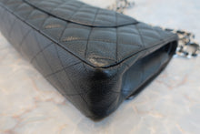 将图片加载到图库查看器，CHANEL/香奈儿 CF 双盖 链条包 Caviar skin Black/Silver hadware(黑色/銀色金属) 肩背包 800090061

