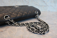 将图片加载到图库查看器，CHANEL/香奈儿 CF 双盖 链条包 Caviar skin Black/Silver hadware(黑色/銀色金属) 肩背包 800090061
