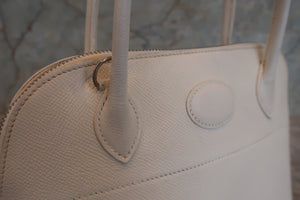 HERMES／エルメス ボリード27 ヴォーエプソン ホワイト □K刻印 ショルダーバッグ 700030248