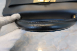 HERMES／エルメス ケリー32 ボックスカーフ ブラック 〇U刻印 ハンドバッグ 700100066