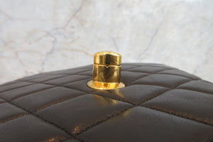 CHANEL/シャネル 中マトラッセシングルフラップチェーンショルダーバッグ ラムスキン ブラック/ゴールド金具 ショルダーバッグ 700080036