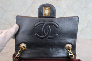 CHANEL/シャネル ミニマトラッセシングルフラップチェーンショルダーバッグ ラムスキン ブラック/ゴールド金具 ショルダーバッグ 700060132