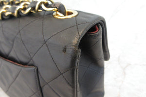 CHANEL/シャネル デカマトラッセシングルフラップチェーンショルダーバッグ ラムスキン ブラック/ゴールド金具 ショルダーバッグ 700080220