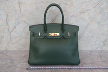將圖片載入圖庫檢視器 HERMES／エルメス バーキン30 アルデンヌ グリーン □B刻印 ハンドバッグ 700090208
