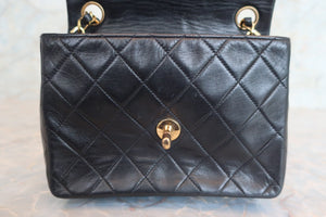 CHANEL/シャネル ミニマトラッセシングルフラップチェーンショルダーバッグ ラムスキン ブラック/ゴールド金具 ショルダーバッグ 700060132