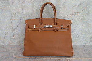 HERMES／エルメス バーキン35 トゴ ゴールド □H刻印 ハンドバッグ 700090037