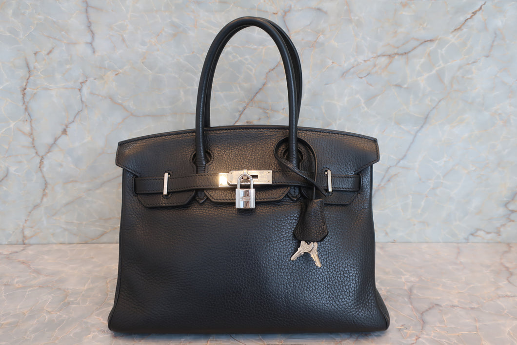 HERMES／エルメス バーキン30 トリヨンクレマンス ブラック □J刻印 ハンドバッグ 700090014