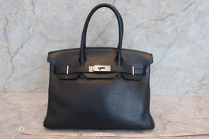HERMES／エルメス バーキン30 トリヨンクレマンス ブラック □J刻印 ハンドバッグ 700090014