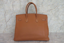 画像をギャラリービューアに読み込む, HERMES／エルメス バーキン35 トゴ ゴールド □H刻印 ハンドバッグ 700090037
