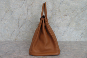 HERMES／エルメス バーキン35 トゴ ゴールド □H刻印 ハンドバッグ 700090037