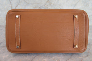 HERMES／エルメス バーキン35 トゴ ゴールド □H刻印 ハンドバッグ 700090037