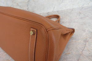 HERMES／エルメス バーキン35 トゴ ゴールド □H刻印 ハンドバッグ 700090037