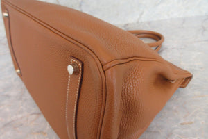 HERMES／エルメス バーキン35 トゴ ゴールド □H刻印 ハンドバッグ 700090037