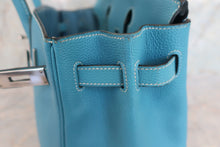Load image into Gallery viewer, HERMES BIRKIN 30 Togo leather Blue jean □J Engraving Hand bag 500080142
