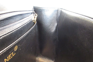 CHANEL/シャネル 中マトラッセシングルフラップチェーンショルダーバッグ ラムスキン ブラック/ゴールド金具 ショルダーバッグ 700080036