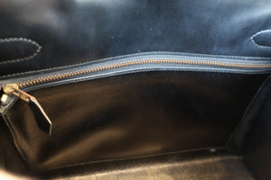 HERMES／エルメス ケリー32 ボックスカーフ ブラック 〇U刻印 ハンドバッグ 700100066