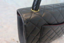 画像をギャラリービューアに読み込む, CHANEL/シャネル マトラッセ親子バッグ（親のみ） ラムスキン ブラック/ゴールド金具 ハンドバッグ 800010229

