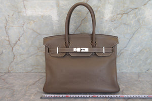 HERMES／エルメス バーキン30 トリヨンクレマンス エトゥープ ハンドバッグ 700030140