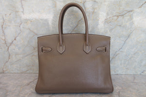 HERMES／エルメス バーキン30 トリヨンクレマンス エトゥープ ハンドバッグ 700030140