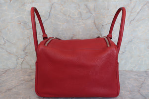 HERMES LINDY 30 Clemence leather Rouge garance □R刻印 Shoulder bag 600090096