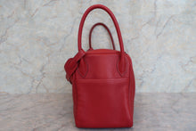 将图片加载到图库查看器，HERMES LINDY 30 Clemence leather Rouge garance □R刻印 Shoulder bag 600090096
