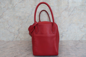 HERMES LINDY 30 Clemence leather Rouge garance □R刻印 Shoulder bag 600090096