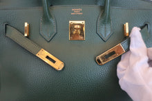 將圖片載入圖庫檢視器 HERMES／エルメス バーキン30 アルデンヌ グリーン □B刻印 ハンドバッグ 700090208
